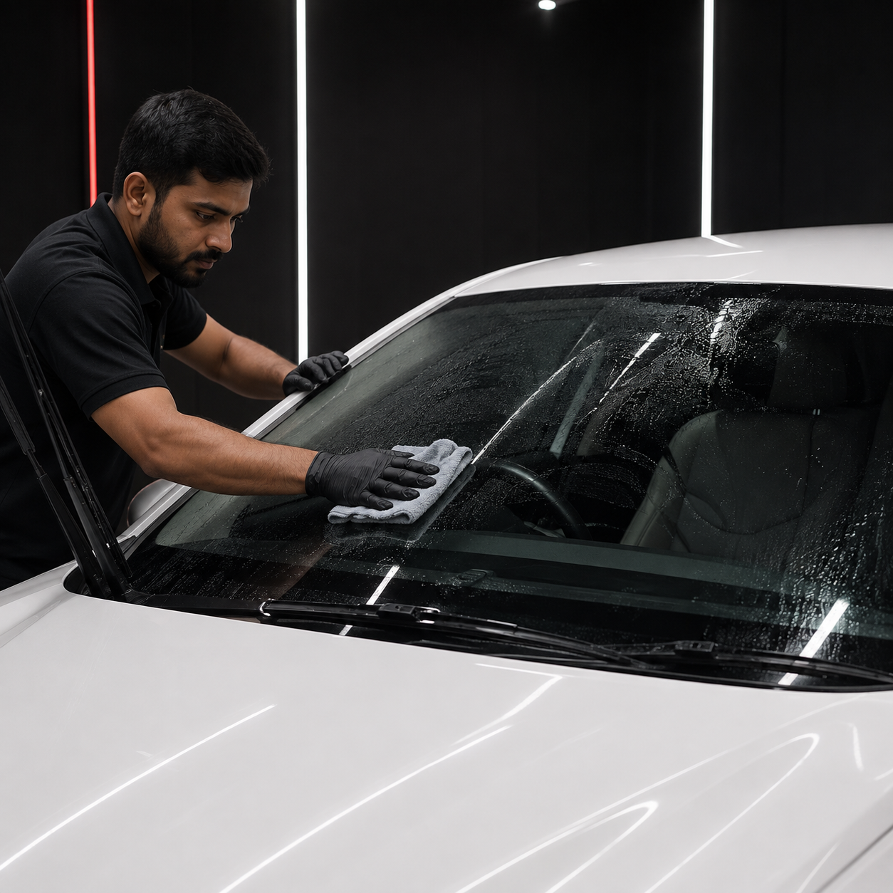 Windshield cleaning and preparation