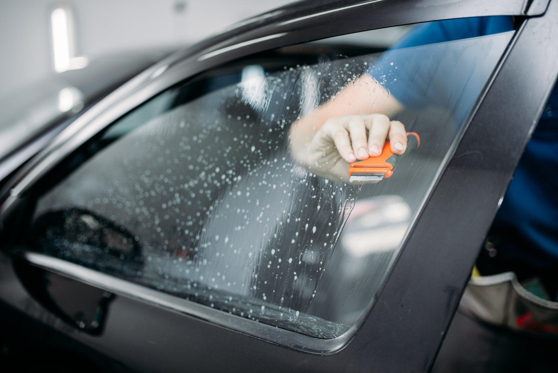 Window film glass preparation
